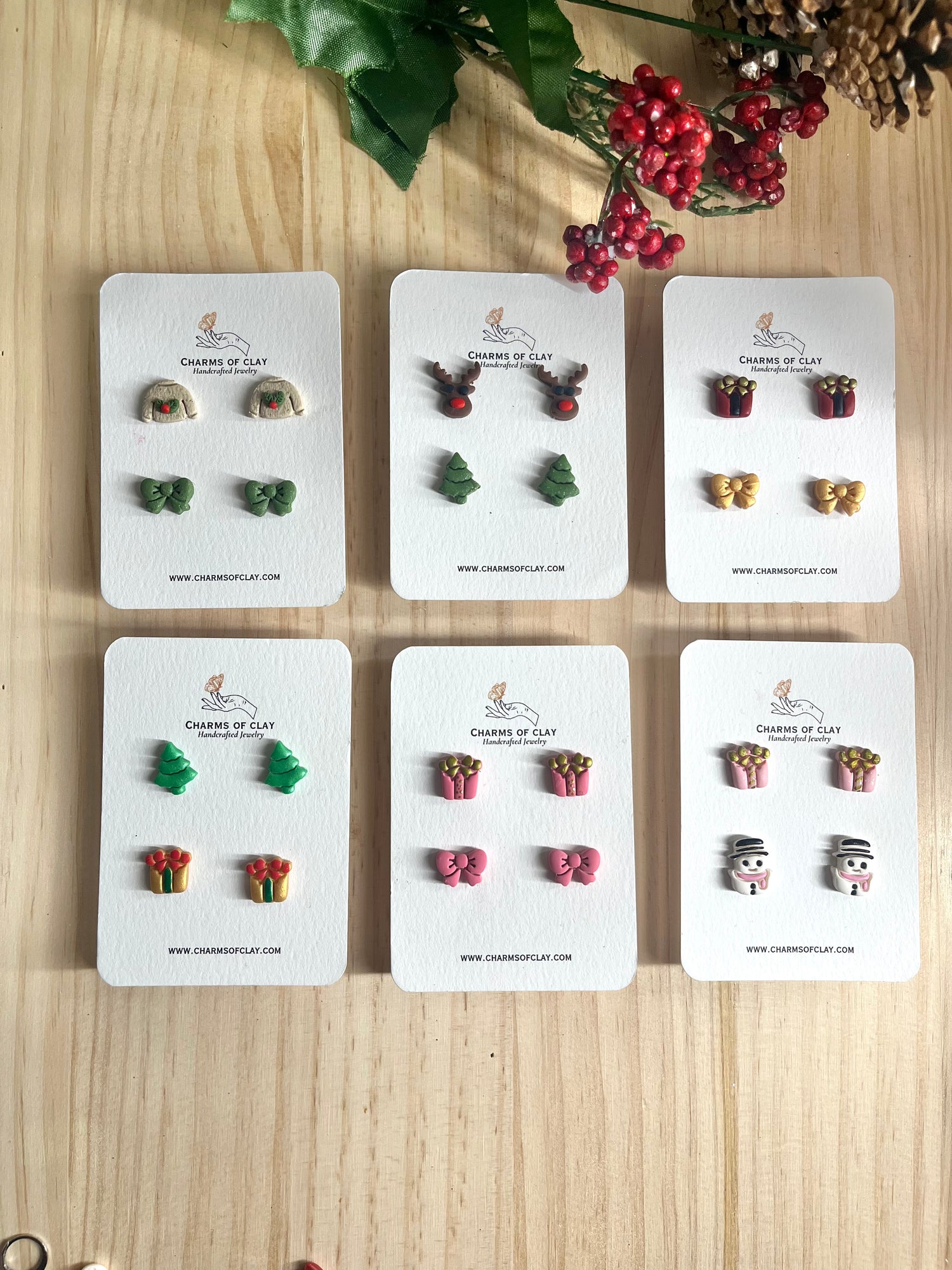 Christmas studs collection